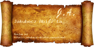 Jakubecz Abiáta névjegykártya